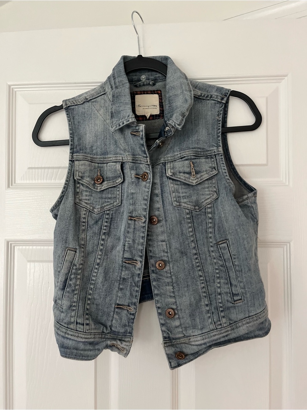 Heritage 1981 Light Wash Denim Vest Jean Jacket, Small